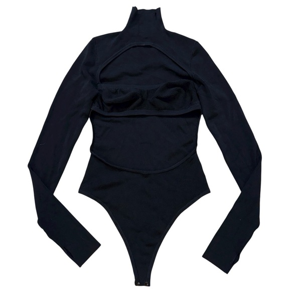 Michael Costello x Revolve Talina bodysuit cut out black size medium long sleeve - Picture 4 of 11